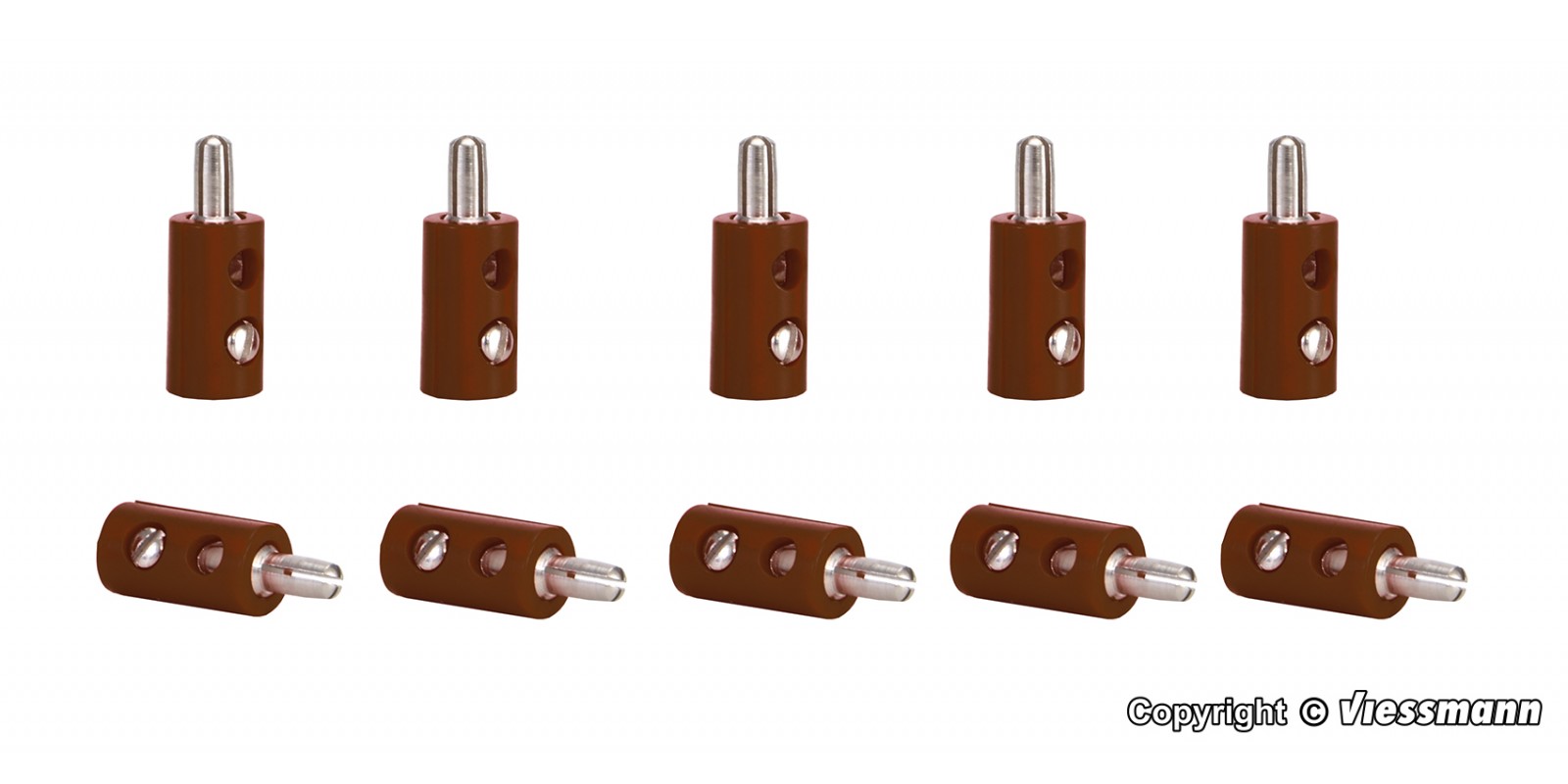 VI6873 Plugs brown, 10 pieces