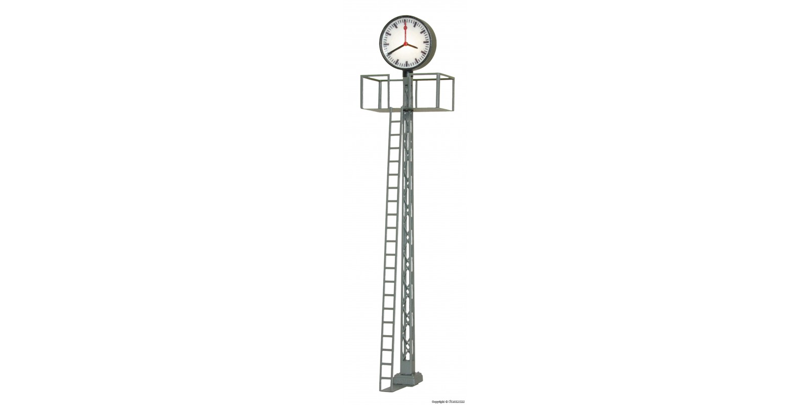 VI5081 H0 Lit platform clock on lattice mast, LED white, height: 70 mm