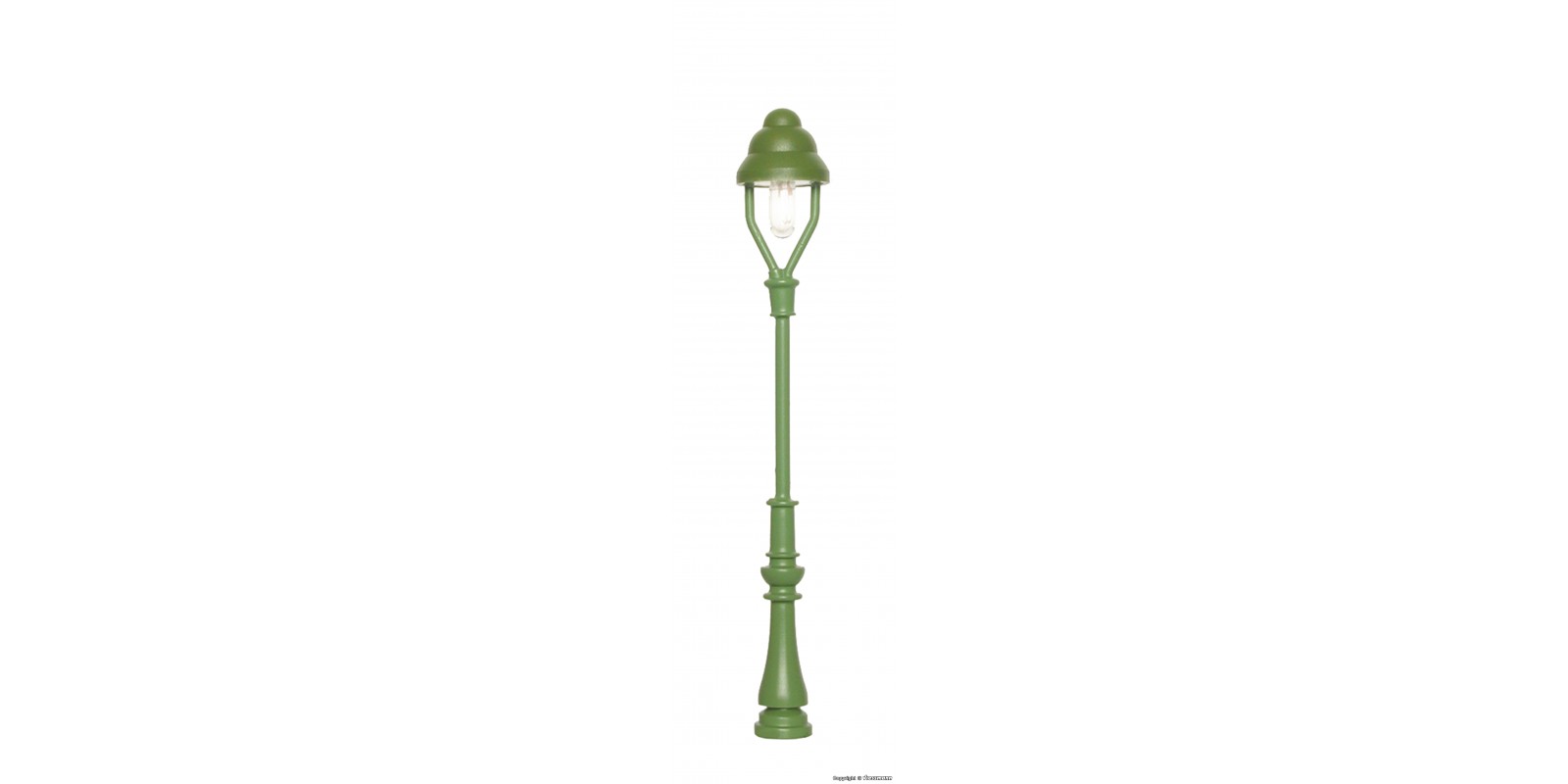 VI6011 H0 Standard gas lamp, green, LED warm-white