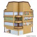 VO43800 H0 City corner house with roof-deck 